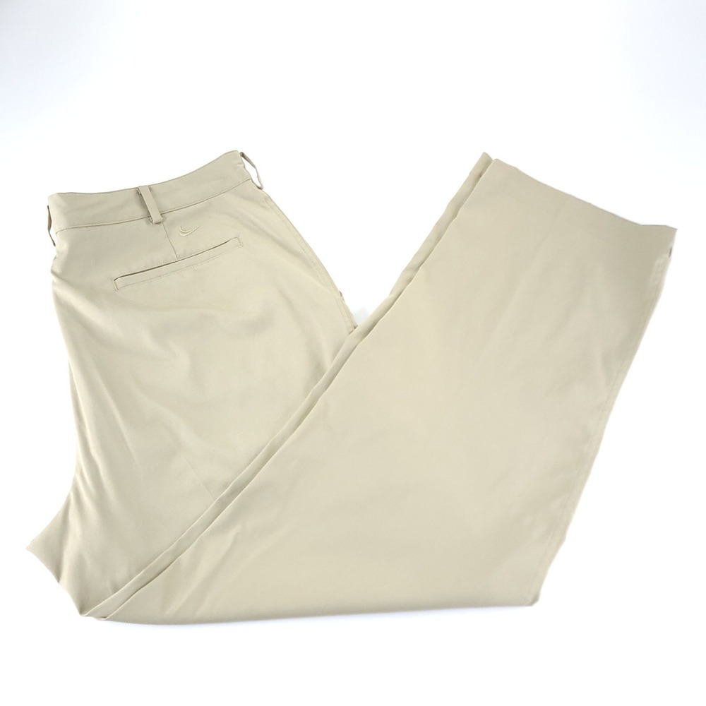 Nike Golf Pants Mens 36x30 Beige Performance Stretch Straight Leg Dri-Fit